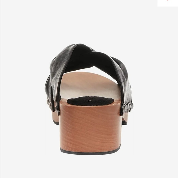 Kelsi Dagger Brooklyn Sprinter black clog slide sandal leather up stud open toe - Picture 3 of 16